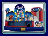 World of Disney 5 In 1 - This bouncy castle offers five panels of brilliant digital artwork, featuring all the beloved characters such as Mickey and pals, the Disney Princesses, Peter Pan, Alice in Wonderland and more, even the seven Dwarfs!