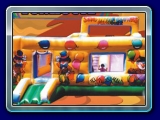 Fun House Slide with Bounce - The fun house slide combo has a large bouncing area with a slide attached to it. Kids never leave the unit, A very simple and safe unit. Great for any kind of event!  Dimensions 20ft X 22ft.