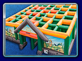 Corn Maze - A challenging inflatable obstacle course! Also available in the Haunted House Theme.