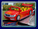 Disco Car Ride - Get ready for the ride of your life in this popular amusment park ride.  Up to 8 kids / 6 adult riders sit a turntable-type, pendulum rocking, spinning carnival ride.  The ride is equipped with lights and music to add to the festive atmosphere. 
